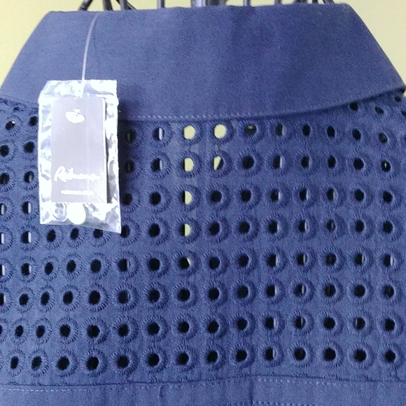 NWT, SIZE 14, 70% COTTON, 27% POLYESTER, 3% ELASTHANNE/SPANDEX, DARK BLUE COLOR - Picture 7 of 13